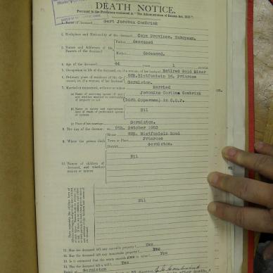 COMBRINK Gert Jacobus  _ oorlede 9 Okt 1953