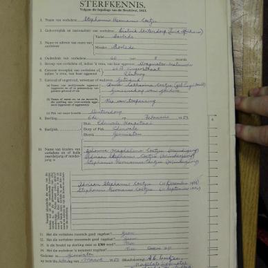 COETZEE Stephanus Hermanus - died 6 Feb 1957