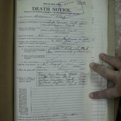 CLARK William - died 5 Aug 1937