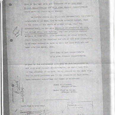 Couperthwaite, John Gray Wilson  TAB MHG 2780  1947 Will Pg1