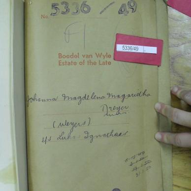 DREYER Johanna Magdalena Magrietha nee WEYERS - oorlede 26 Sep 1949