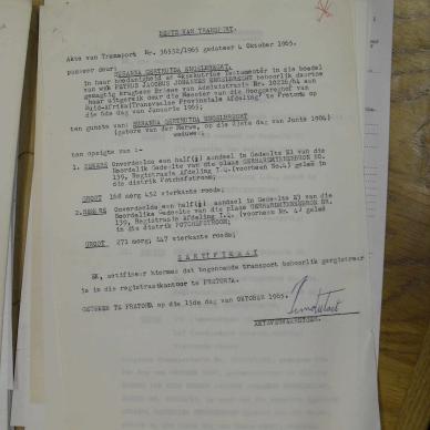 ENGELBRECHT Petrus Johannes Jacobus - died 7 Nov 1964