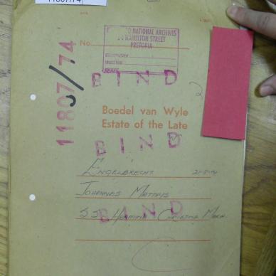 ENGELBRECHT Johannes Matthys - died 21 August 1974