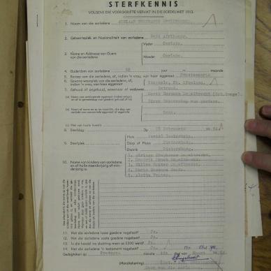 ENGELBRECHT Adriaan Stephanus - died 25 Feb 1964