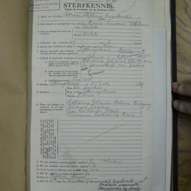 ENGELBRECHT Adriaan Stephanus - died 27 Jul 1939