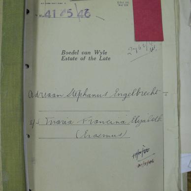 ENGELBRECHT Adriaan Stephanus - died 16 Aug 1946