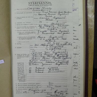 ENGELBRECHT Christiaan Michel - died 23 Jun 1957