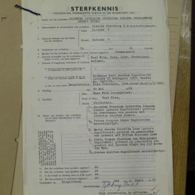 ENGELBRECHT Jacomina Catharina Gysbertha born HEYNS - died 24 May 1959