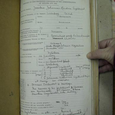 ENGELBRECHT Jacobus Johannes - died 26 Jan 1927