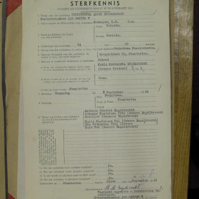 ENGELBRECHT Christoffel Alwyn - died 2 Sep 1964
