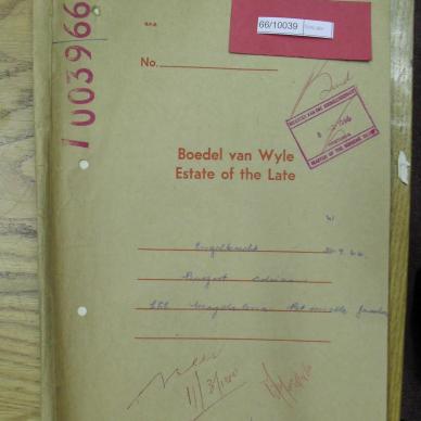 ENGELBRECHT Burgert Adriaan - died 24 Sep 1966