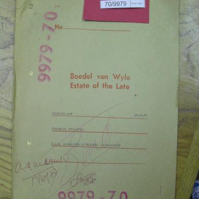 ENGELBRECHT Johannes Francois - died 19 Jul 1970
