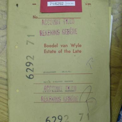 ENGELBRECHT Daniel Johannes Hendrik - died 15 Jun 1971