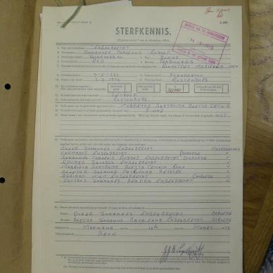 ENGELBRECHT Johannes Cornelius Rudolph - died 3 Mar 1975