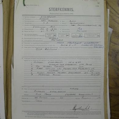 ENGELBRECHT Andreas - died 21 Jul 1975