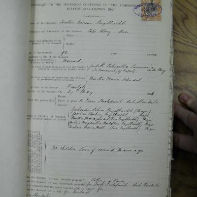 ENGELBRECHT Carolus Lourens - died 27 May 1902
