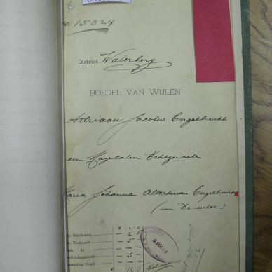ENGELBRECHT Adriaan Jacobus - died 4 Feb 1899
