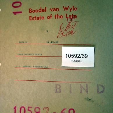 FOURIE Izak Barthlomeus