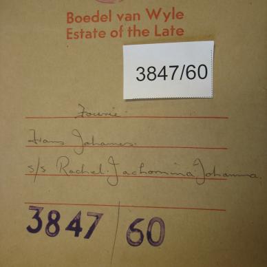3847-60 FOURIE Frans Johannes a