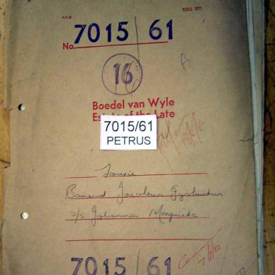 7015-61 FOURIE Barend Jacobus Gusbertus a