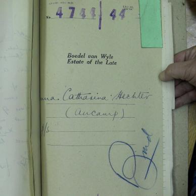 HECHTER Anna Catharina nee AUCAMP - died 11 Aug 1944