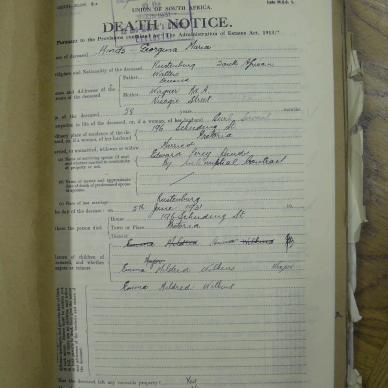 HINDS Georgina Maria nee WALTERS - died 5 June 1931