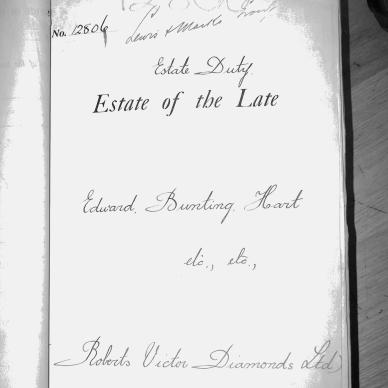 HART EDWARD BUNTING 1908 - 1