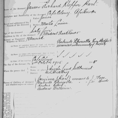 HART JAMES RICHARD KLOPPER 1905 TAB MHG 08889