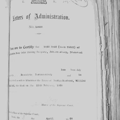 HART WILLIAM DANIEL 1909 TAB MHG 13458