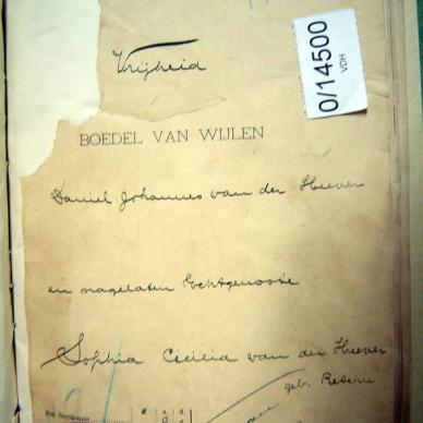 0-14500 VD HEEVER Daniel Johannes bs