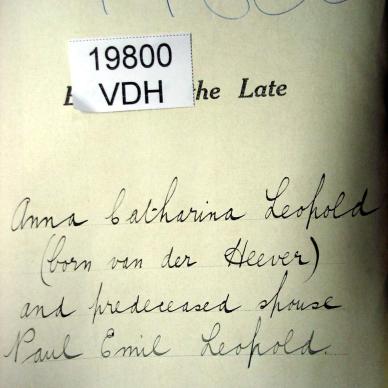 19800 HEEVER LEOPOLD a