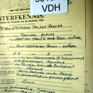 3616-43 VD HEEVER Petrus Stephanus b