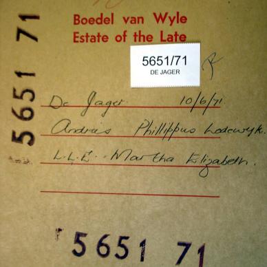 5651-71 DE JAGER Andries Philippus Lodewyk a