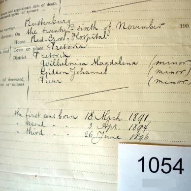 1054 DE KLERK Pieter c