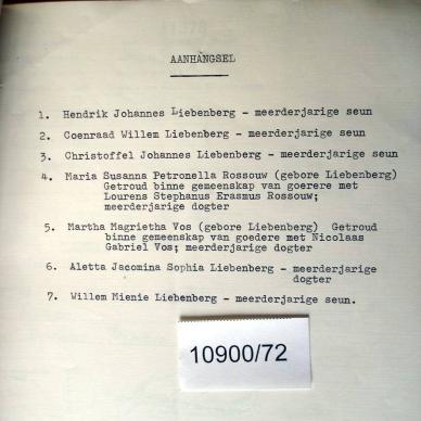 10900-72 LIEBENBERG Hendrik Johannes c