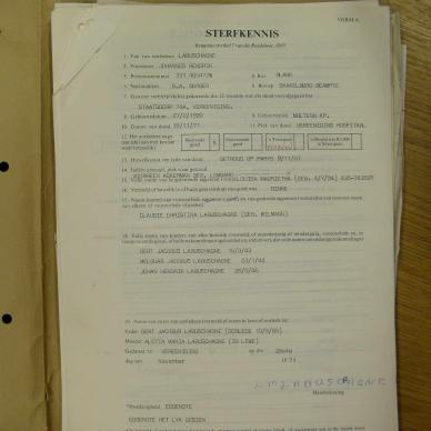 LABUSCHAGNE Johannes Hendrik - oorlede 18 Nov 1971