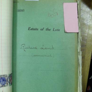 LAMB Richard - died 22 Mrt 1915