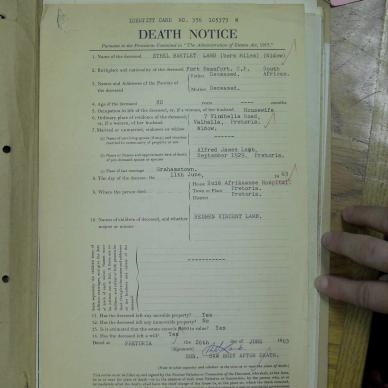 LAMB Ethel Bartlet nee MILES - died 11 Jun 1963