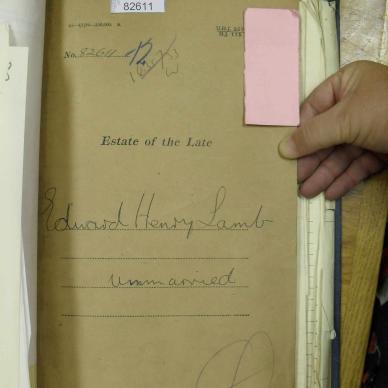 LAMB Edward Henry died 8 Aug 1933