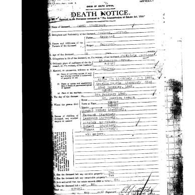 LIGHTBODY James - died 5 Feb 1945 