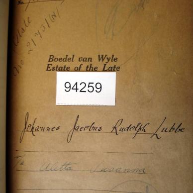 94259 LUBBE Johannes Jacobus Rudolph a