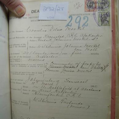 292-28 MORKEL Cornelis Felix a