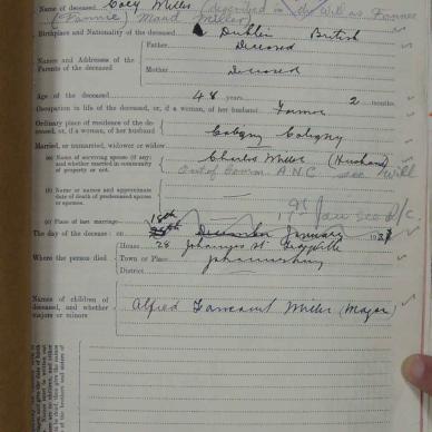 MILLER Fannee Maud nee MITCHELL - died 17 Jan 1937