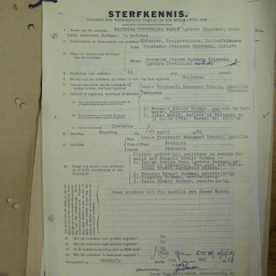 MARSH Marthina Stoffelina born OPPERMAN formerly RUDMAN - died 27 Apr 1959