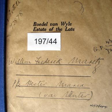 197-44 MARITZ Willem Frederik a