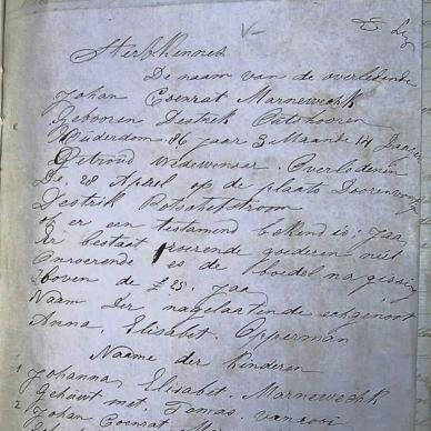 1871 TAB MHG 20543 1871 MARNEWICK JOHAN COENRAAD 02