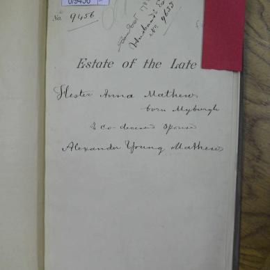 MATHEW Hester Anna nee  MYBURGH - died 10 Oct 1894
