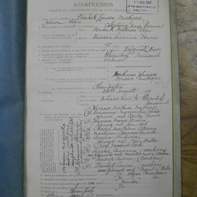 MATTHYSER Elizabeth Louisa nee STEYN - oorlede 28 Mrt 1917