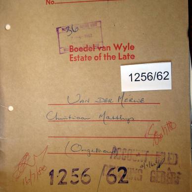 1256-62 VD MERWE Christiaan Matthys a