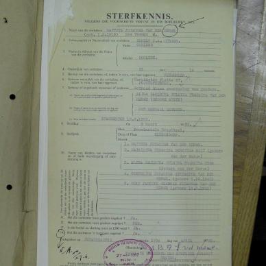 MERWE Matthys Johannes VAN DER - oorlede 5 Mrt 1962